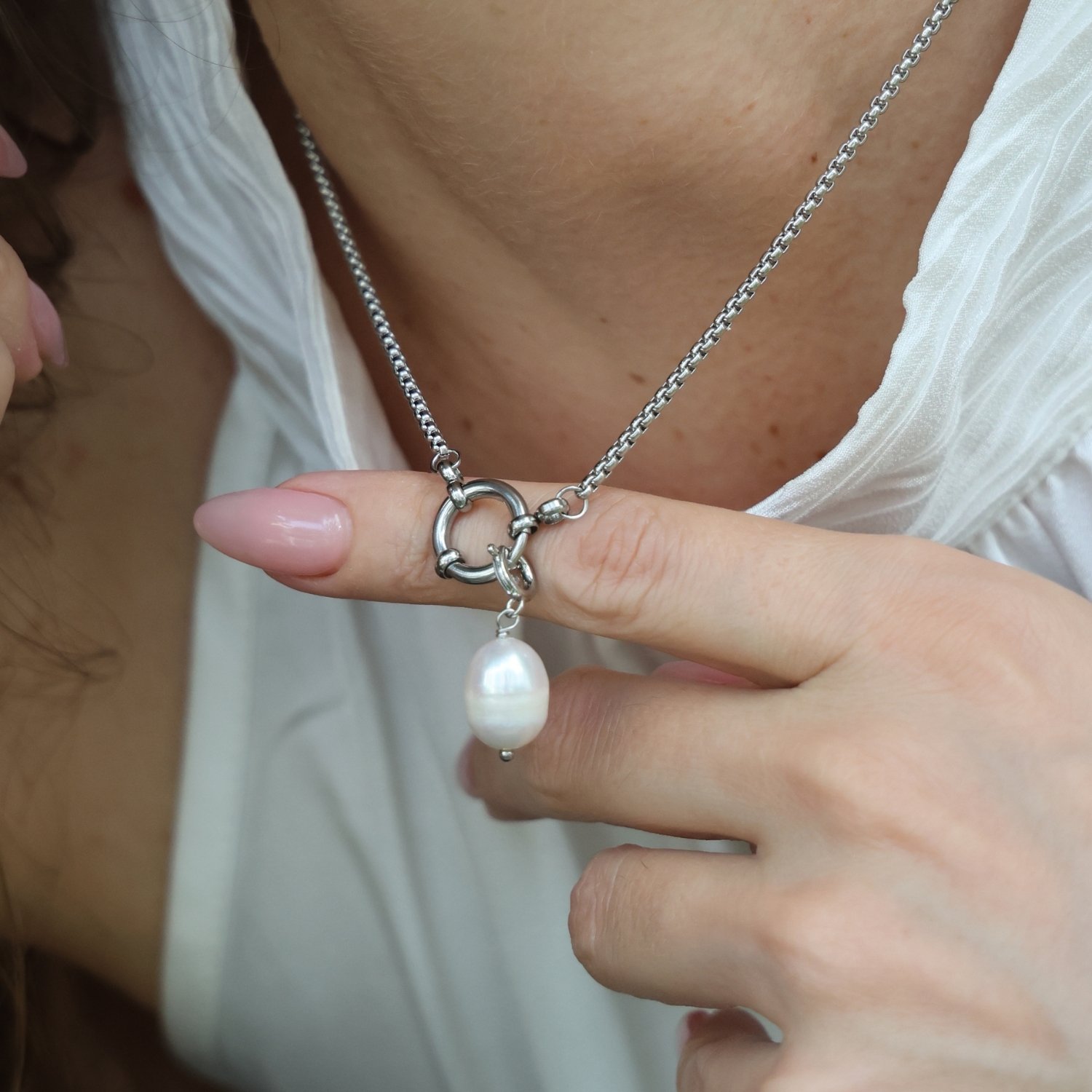 PEARL Charm Silver