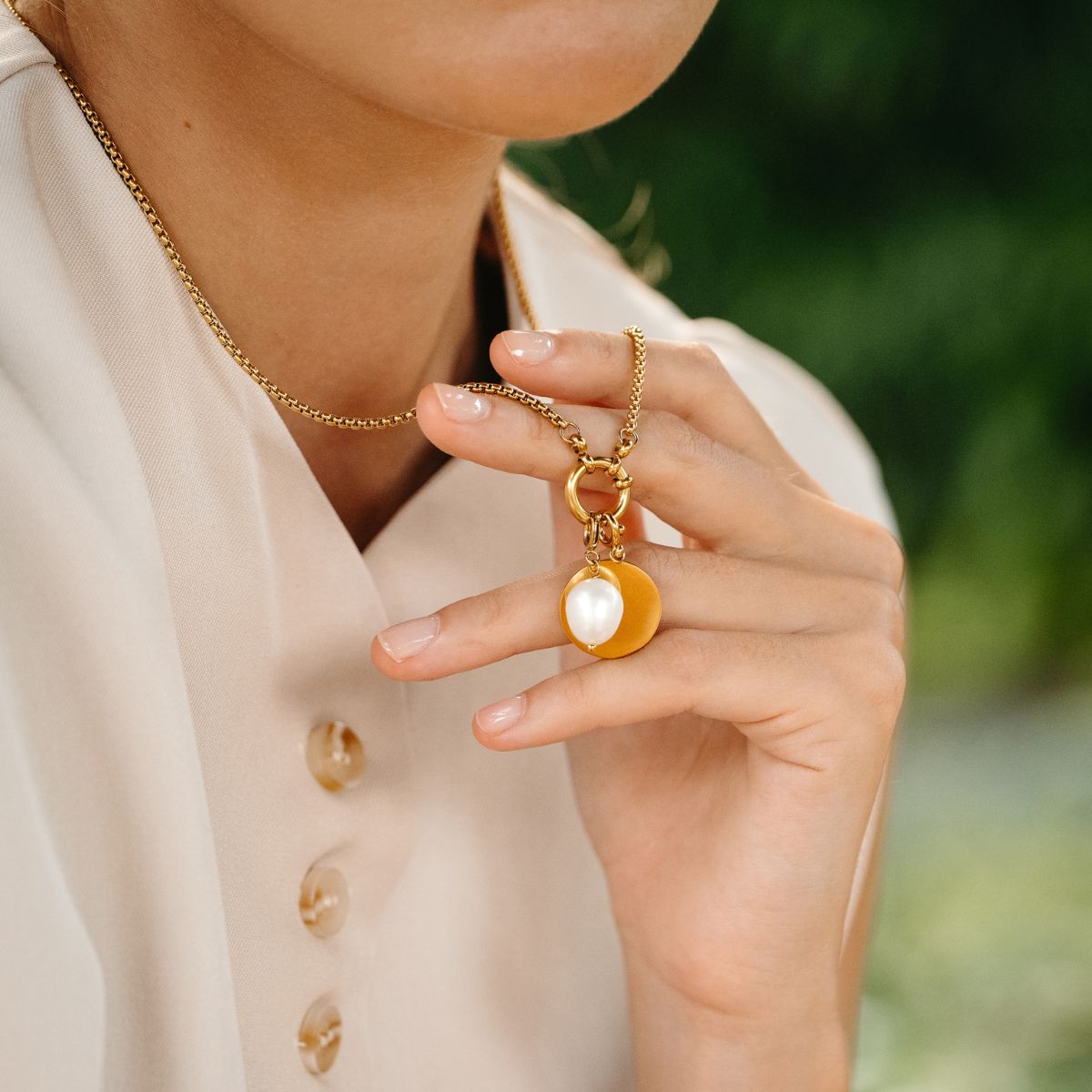 PEARL Charm Gold