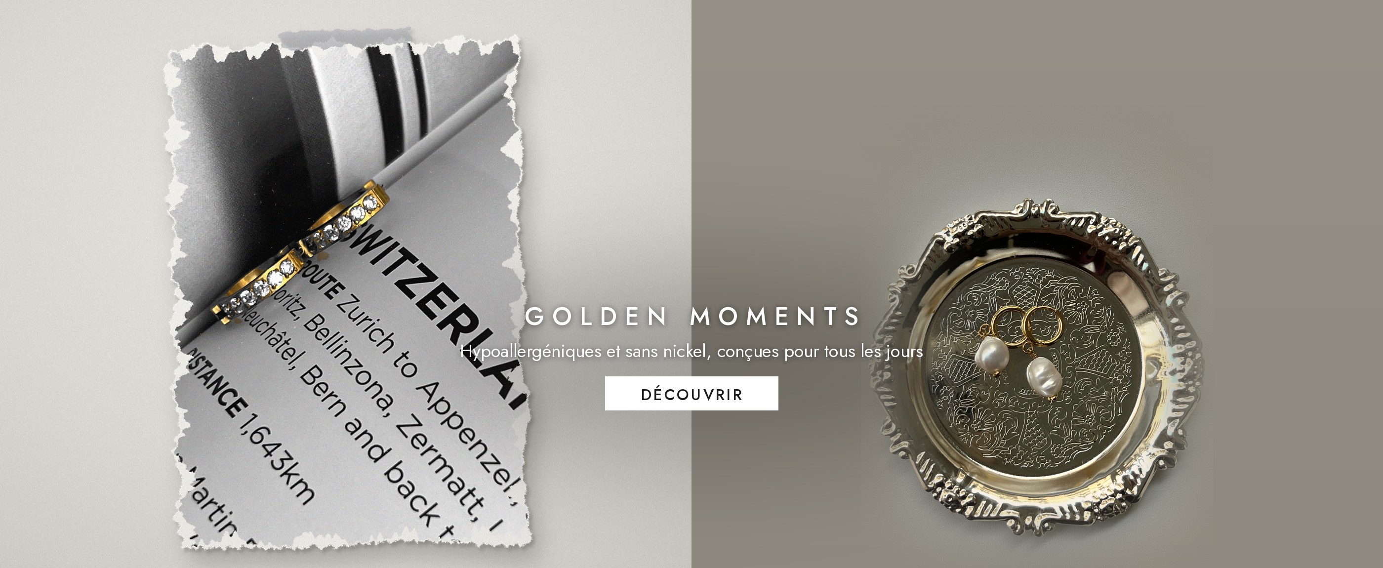 GOLDEN MOMENTS : boucles d'oreilles hypoallergéniques et sans nickel de JEVAANI